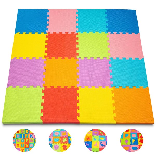 ToyVelt Foam Puzzle Floor Mat for Kids – Interlocking Play Mat with Colors, Shapes, Alphabet, ABC, Numbers – Educational Large Puzzle Foam Floor Tiles for Crawling, Playroom, Play Area, Baby Nursery