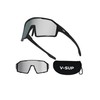 V-SUP Outdoor Lightweight Sport Sunglasses TR90 with Shield Lens (Black