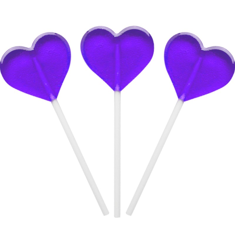 Fruidles Lollipops Mini Heart Shaped Flavored Delicious Lollipop, Individually Wrapped,