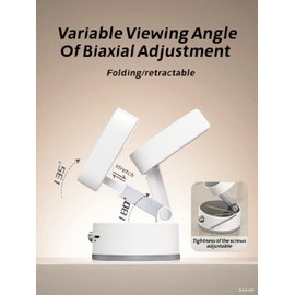 COPFASTOK Vacuum Magnetic Phone Holder, 2025 Upgraded Foldable Extendable Car/Mount, Dual-Side Adsorption Force Folding Swivel Stand for Car/Mirror/Gym (White)