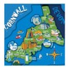 Cornwall Map Fridge Magnet Cornish Wood Souvenir County Lands End St Ives