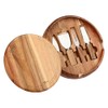 THUN - Set tagliere con coltelli formaggio - legno -