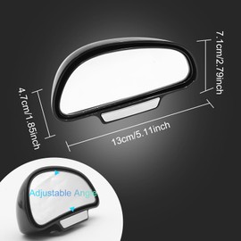 jose2015 1pcs Blind Spot Mirrors for Cars RIGHT，Universal Adjustable HD Glass Wide Angle Side Rearview Mirror for Safety Auxiliary Parking