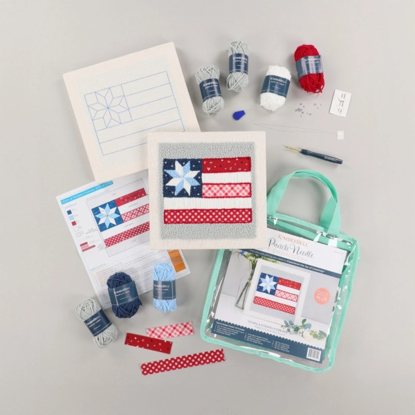 Kimberbell Stars & Stripes Forever Punch Needle Plus Kit KPNK1018