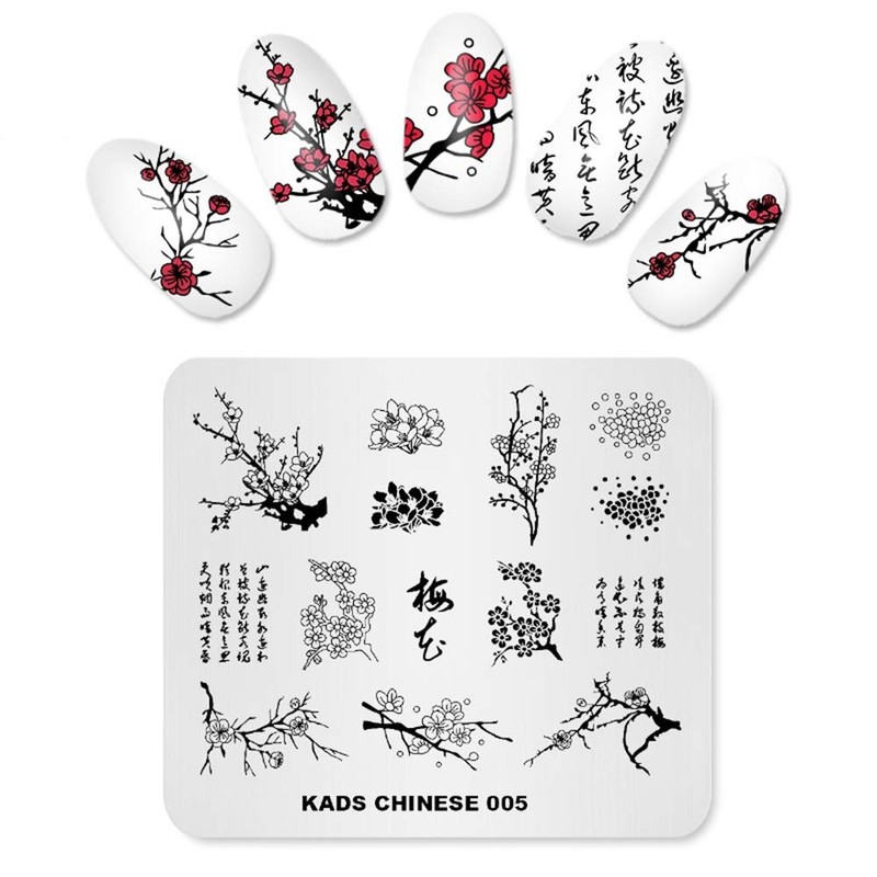 KADS Nail Art Stamp Plate Flower Series Nail stamping plate