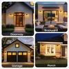 WIHTU Dusk to Dawn Outdoor Lighting Fixtures, Black Exterior Front