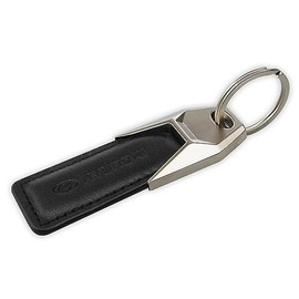 Hyundai HMD00542-1 Logo Keyring Black, black, Contemporary