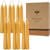 Natural Beeswax Taper Candles, DEYBBY Smokeless and Dripless Beeswax Candles,