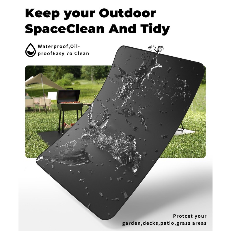 Large 90x52” BBQ mat for Under Grill,Double-Sided Silicone Grill mat