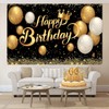 Happy Birthday Banner, KEUGT Happy Birthday Party Decoration, Black Gold