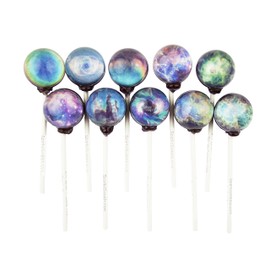 Galaxy Lollipops Nebula Designs, Cherry Flavor, 10 Pieces, Gift Pack, Handcrafted in USA by Sparko Sweets, 2 Pounds