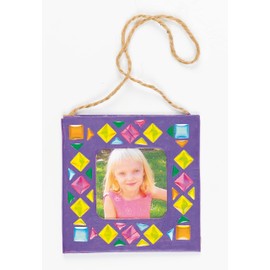 Baker Ross EF584 Bunte Selbstklebende Mosaik Steine Set - 375 Stück, Großpackung Kleine Bunte Aufkleber Steine für Kinder zum Basteln und Dekorieren, Sortiert