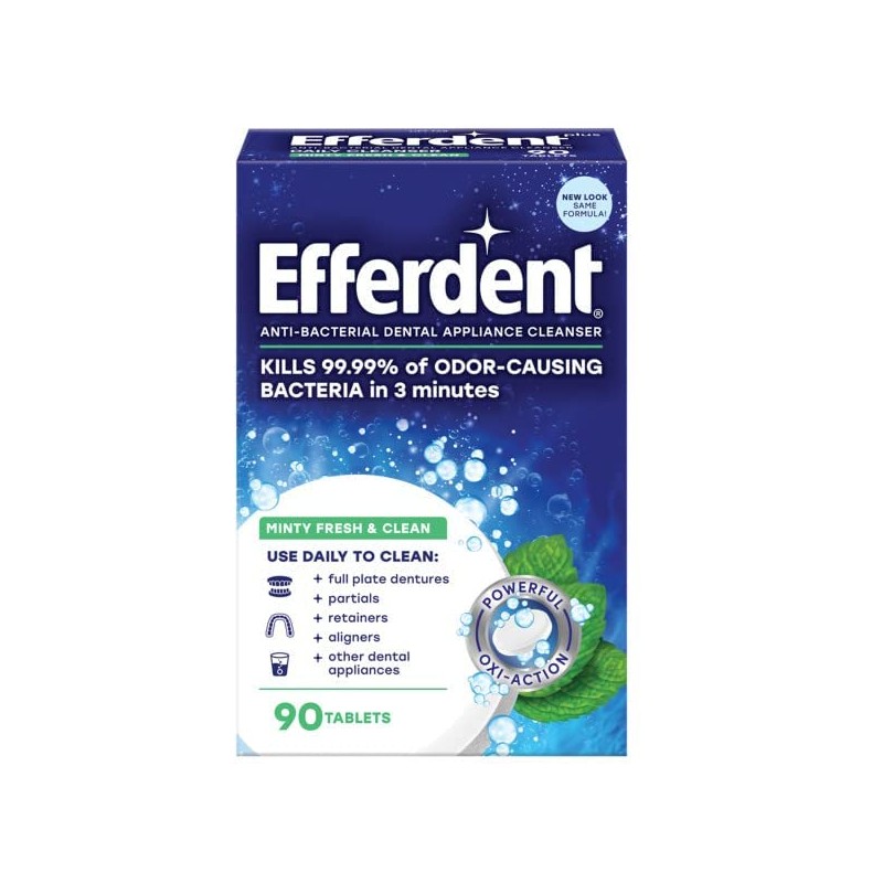Efferdent Retainer Cleaning Tablets, Denture Cleaning Tablets for Dental Appliances,
