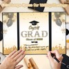 Graduation Decorations 2025 Black Gold Graduation Guest Book to Sign