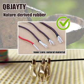 QBJAYTY Elastic String for Bracelets 0.8mm, Strong Stretchy Bracelet String for Pony Kandi Letter Beads, Black White Stretch Elastic Cord Thread with Scissors for Bracelet Jewelry Making
