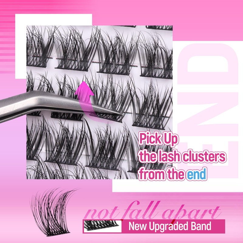 Ruairie Lash Clusters Wispy Eyelash Cluster Eyelash Extensions 154pcs Fluffy