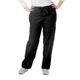 SPECTRUM UNIFORMS Unisex Scrub Pant Cargo Pant | Elastic and Drawstring Waist Soft Fabric Ideal for Medical Professionals Lab Work Wear Nurse Pant Black