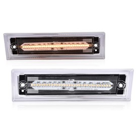 G-PLUS Amber LED Marker Light Compatible with Chevy C10 C20 C30 GMC 1981-1991 GM2550115, GM2551107 Clear Lens Front Side Marker Lamp