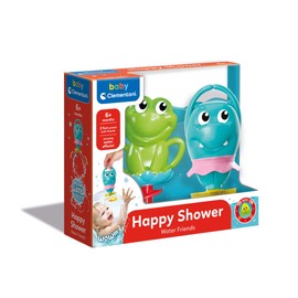 Clementoni 17444 Animals My First Bath Friends Set Children, Multifunctional Bath Toy, Water Toy, Bath Toy Baby from 6 Months, Multicoloured, One Size