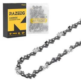 Carbide Chainsaw Chain 16 Inch, 3/8" LP Pitch, .050" Gauge, 56 Drive Links, Fits Craftsman, Poulan, Ryobi, Echo, Greenworks and More- S56 (1 Chain)