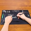 WEP M170 Silicone Soldering Mat 17.3x12.2 inches Heat-resistant with 8
