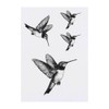 4 x 'Hummingbird in Flight' Temporary Tattoos - Water Resistant,