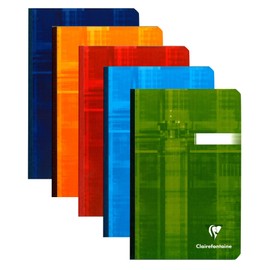 Clairefontaine 69602C Pack of 5 Notebooks with Soft Cover 11 x 17 cm 96 Sheets Squared 90 g Assorted Colours 1 Pack