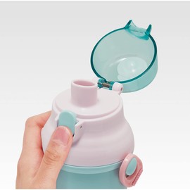 Skater PSB5SANAG-A Children's Plastic Water Bottle, 16.9 fl oz (480 ml), Antibacterial, Soft Crayon, Made in Japan