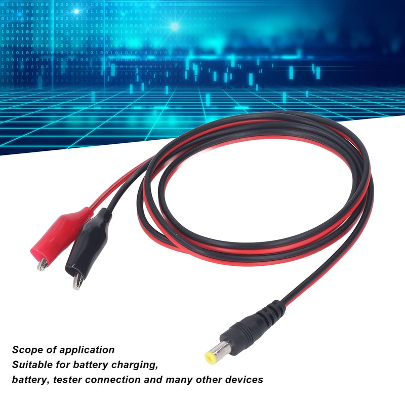 DC to Dual Test Clip Cable Copper Core Electrical Test