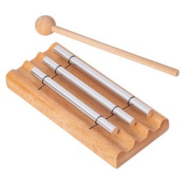 Deekec Three Tone Chime Bell for Teachers' Classroom Management, Meditation Chimes, Mindfulness Hand Bell, Percussion Instrument Reminder for Prayer Yoga Eastern Energies Music