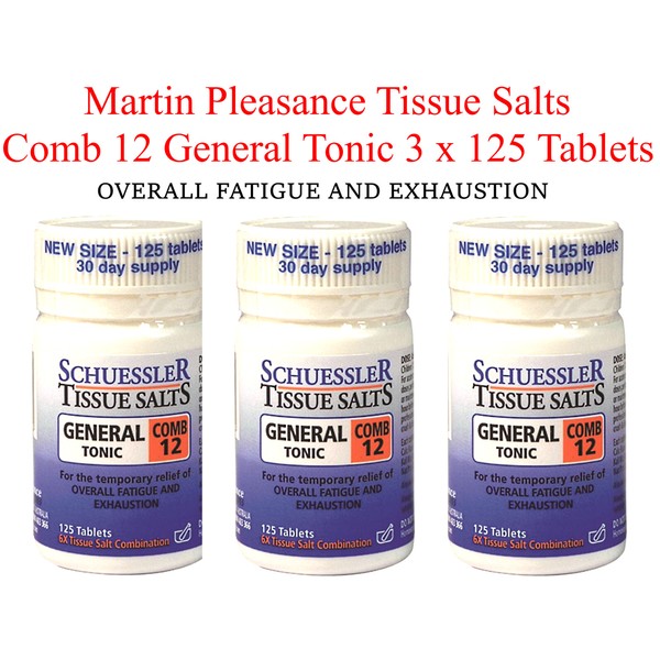 Martin & Pleasance COMB 12 General Tonic Schuessler Tissue Salts 3 x 125 Tablets