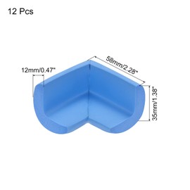 MECCANIXITY 12 Pack Corner Protector, Table Corner Protectors for Corner Guards L-Shape, Edge Safety Bumpers (Sky Blue)