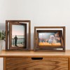 Egofine 2 Pack 6x8 Rotating Floating Picture Frames,Double-Sided Display with