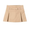 IZOD Girls' School Uniform Pull-on Scooter Skirt, Khaki Pleated, 2T