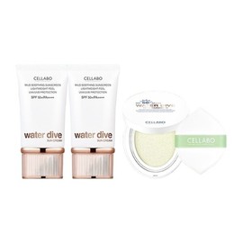 Celabo Water Dive Sun Cream Season 3 60g x2 + Sun Cushion 23g / 셀라보 워터 다이브 선크림 시즌3 60g x2 + 선쿠션 23g