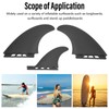Alomejor 3PCS Surf Fin Set, Lightweight Durable High Performance PVC