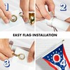 G128 Combo Pack: 5 Ft Aluminum Spinning Flagpole (White) &