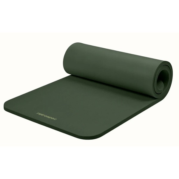 Retrospec Solana Yoga Mat 1" Thick w/Nylon Strap for Men