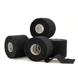 OVIK Health PowerFlex – Self-Adhering Sports Wrap for Injury Prevention & Post-Injury Stability – Medical-Grade, Sweat & Water Resistant First Aid Wrap for Athletes - Black, 2 inch, 2 Rolls