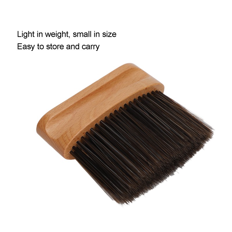 Professional Barber Neck Duster Brush Soft Nylon Hair Wodden Handle