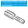 PATIKIL 5 Pack M4*M6*20 Double End Thread Stud Bolts 304