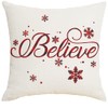 Artmag 20x20 Christmas Pillow Covers, Decorative Farmhouse Christmas Vibes Believe