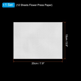 PATIKIL 8 x 6 inch Flower Press Paper, 1 Set/12 Sheets, A5 Highly Absorbent Paper, Reusable Blotting Paper, Replacement Kit for DIY Crafts