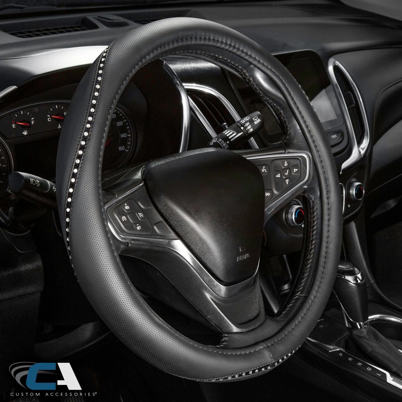 Custom Accessories Bling Rope Steering Wheel Cover, Rhinestone Car Accessories