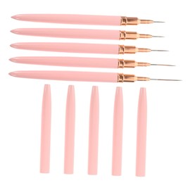Baluue 5pcs Nail Art Liner Brushes for Manicure Painting Fine Detail Nail Drawing Pens for Diy Designs