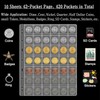 Ettonsun 10 Sheets 42-Pocket Coin Collecting Pages Coin Sleeves, Binder