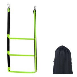 3-Step Boat Rope Ladder - Heavy Duty Assist Boarding Marine Rope Ladder - Portable Foldable Boat Ladders for Inflatable Boats, Kayaks, Motorboats, Canoes - Includes Storage Bag (Green)