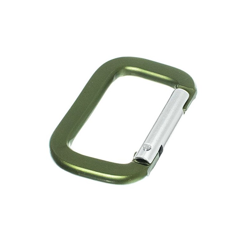 Craft County Unique Aluminum Rectangle Carabiners - Multiple Colors -