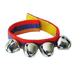 Goki 61996 - Musikinstrument - Schellenband für Arme und Beine mit 4 Glocken