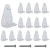 Runseaway 16PCS 2 Inch Blind Hold Down Brackets, Clear Plastic